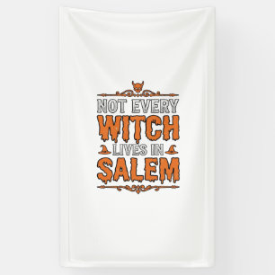 Hexe im Vintage-Stil Salem Halloween-Schrifttypdes Banner