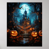 Hexe im WaldHalloween Poster (Vorne)
