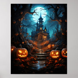 Hexe im WaldHalloween Poster