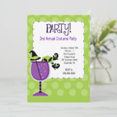 Hexe in Cocktail Adult Kostüme Party Einladung (Stehend Vorderseite)