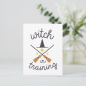 Hexe in der Ausbildung Postkarte (Stehend Vorderseite)