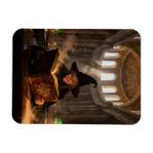 Hexe in der Bibliothek  Magnet (Horizontal)