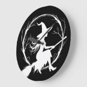 Hexe in der Flugmauer-Uhr Große Wanduhr (Winkel)