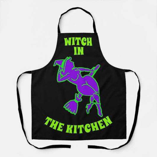 Hexe in der Küche Schürze (Vorderseite)