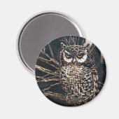 Hexe in Eule-Form Magnet (Vorderseite/Rückseite)