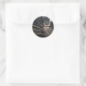 Hexe in Eule-Form Runder Aufkleber (Tasche)