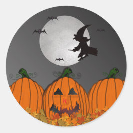 Hexe in Flight Halloween Stickers