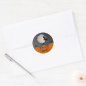 Hexe in Flight Halloween Stickers (Umschlag)