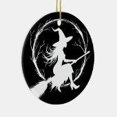 Hexe in Flight-Ornament Keramik Ornament (Rechts)