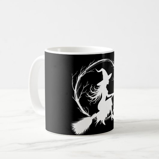 Hexe in Flight-Tasse Kaffeetasse (Vorderseite Links)