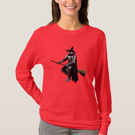 Hexe in leuchtender Rüstung T-Shirt (Vorderseite)