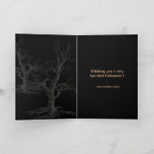 Hexe in Spooky Forest Halloween Karte (Innenseite)