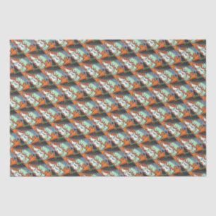 HEXE ISST SCHREIENDE EIS-AM-STIEL, HALLOWEEN SEIDENPAPIER