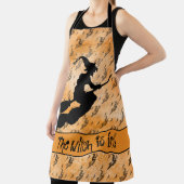 Hexe ist in: Halloween Hexe Silhouette Orange Schürze (InSitu)