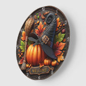 Hexe ist willkommen große wanduhr (Winkel)