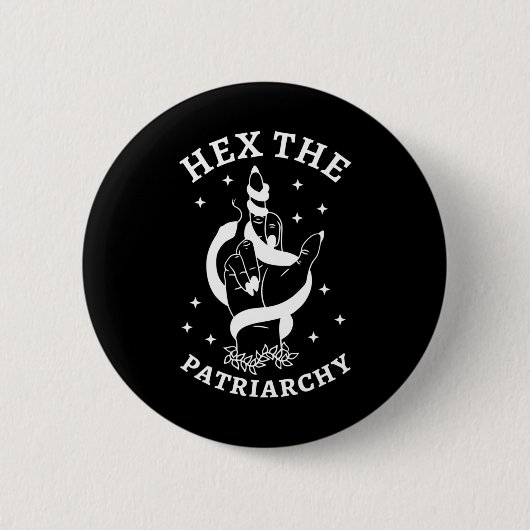 Hexe kämpft gegen das Patriarchat Hex das Patriarc Button (Vorderseite)