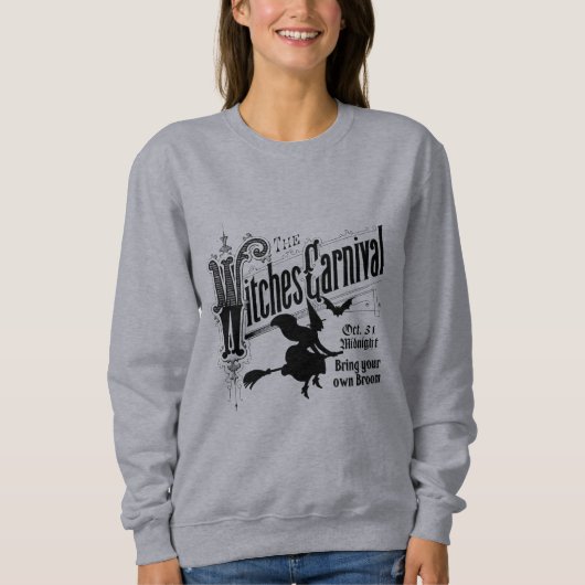 Hexe-Karneval für Halloween Sweatshirt (Vorderseite)
