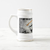 Hexe, Katze, Bat und Kürbis, glückliches Halloween Bierglas (Links)