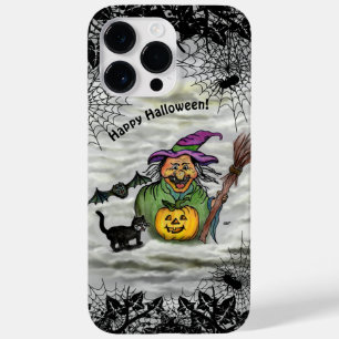 Hexe, Katze, Bat und Kürbis, glückliches Halloween Case-Mate iPhone 14 Pro Max Hülle
