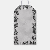 Hexe, Katze, Bat und Kürbis, glückliches Halloween Geschenkanhänger (Rückseite)