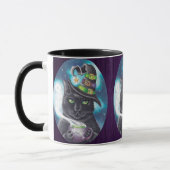 Hexe-Katzen-Tassen-schwarze Katzen-Kaffeetasse-Tee Tasse (Links)
