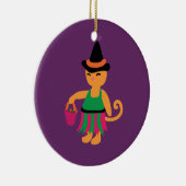 Hexe Kitty Keramik Ornament (Rechts)