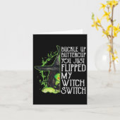 Hexe klopfen Buttertasse, die du gerade meine Hexe Karte (Gelbe Blume)