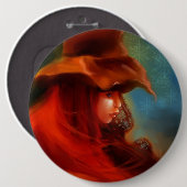 Hexe-Knopf Button (Vorne & Hinten)