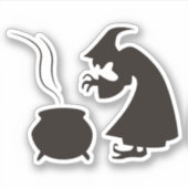 Hexe kocht aufkleber (Vorderseite)