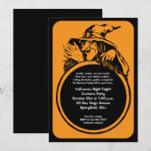 Hexe-Kristallball-Halloween-Party-Einladung Einladung (Vorne/Hinten)