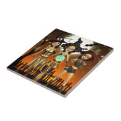 Hexe-Kunst-dekorative Fliese der Schwester-drei (Seite)