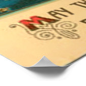 Hexe Kürbislaterne Bird Pumpkin Crescent Moon Poster (Ecke)