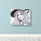 Hexe Leinwanddruck (Insitu (Holzboden))