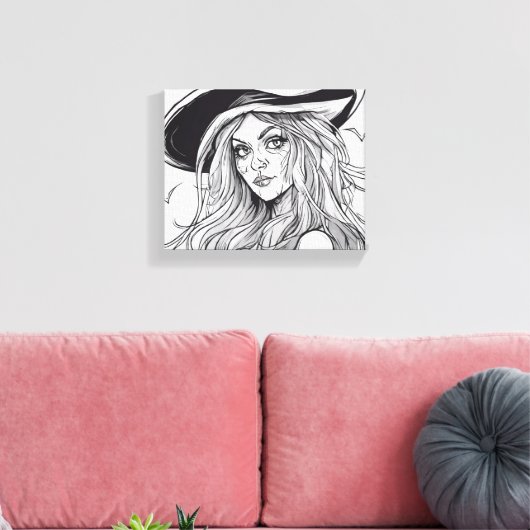 Hexe Leinwanddruck (Insitu (Wohnzimmer))