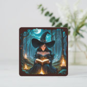 Hexe liest ein Buch - Wicca Halloween 2 (Stehend Vorderseite)