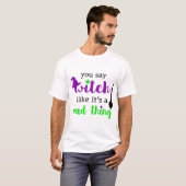 Hexe Lustiges Halloween  T-Shirt (Vorne ganz)