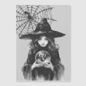Hexe Magneteinladung (Vorderseite)
