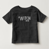 Hexe Mini Black Halloween Mama und Ich Matching Kleinkind T-shirt (Vorderseite)