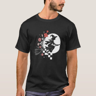 Hexe mit Blumen - Vintage Grusel Halloween Kostüm T-Shirt