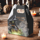 Hexe mit Burning Cauldron Halloween Geschenkschachtel