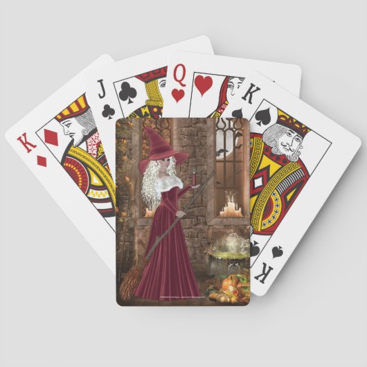 Hexe mit Candle Playing Cards Spielkarten (Rückseite)