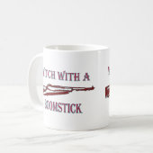 Hexe mit einem Boomstick 2 Kaffeetasse (Vorderseite Links)