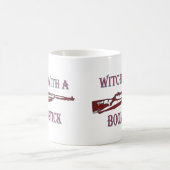 Hexe mit einem Boomstick 2 Kaffeetasse (Mittel)
