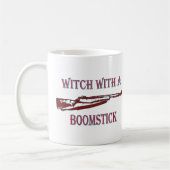 Hexe mit einem Boomstick 2 Kaffeetasse (Links)