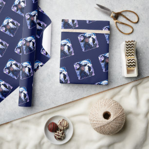 Hexe mit einem Raben - Halloween Fan Fun 1 Geschenkpapier