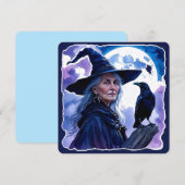 Hexe mit einem Raven - Halloween Fan Fun 1 (Vorne/Hinten)