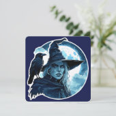 Hexe mit einem Raven - Halloween Fan Fun 2 (Stehend Vorderseite)