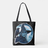 Hexe mit einem Raven - Halloween Fan Fun 2 Tasche (Rückseite)