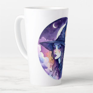 Hexe mit einer Eule - Halloween Fan Fun 2 Milchtasse