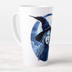 Hexe mit einer Katze - Wicca Halloween 2 Milchtasse